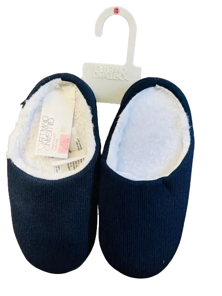 NEW Gilligan & O'Malley Blue and White Slippers - Size 5-7