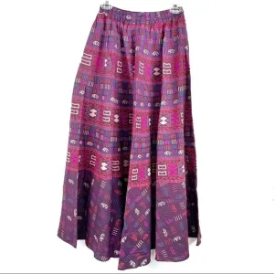 New-stylish Hi-Waist Flowy, Swingy, Boho Tribal Indian Print Long Maxi Skirt