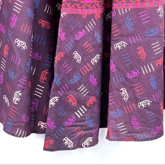 New-stylish Hi-Waist Flowy, Swingy, Boho Tribal Indian Print Long Maxi Skirt