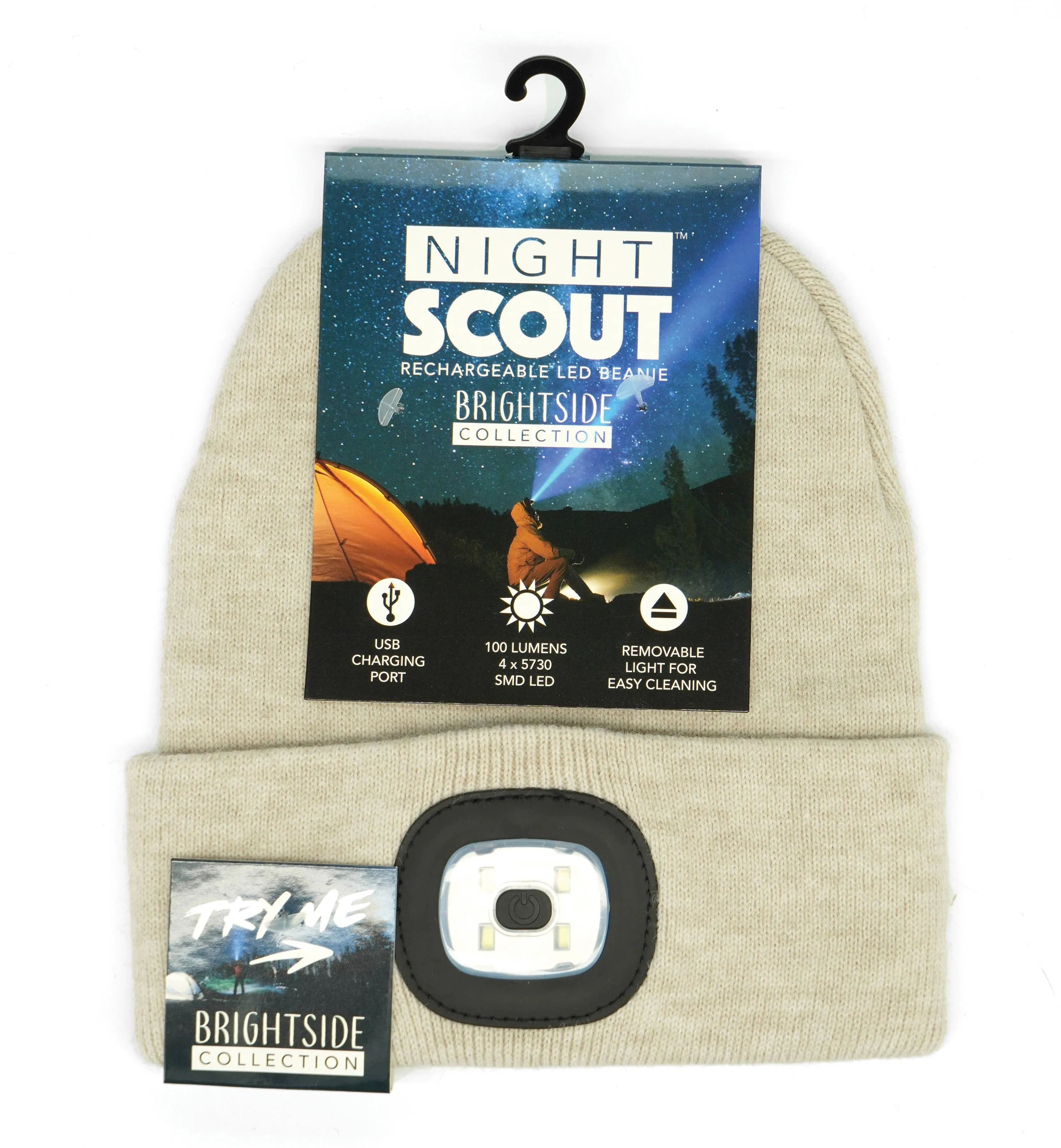 Night Scope Brightside Rechargeable LED Beanie || Pink
