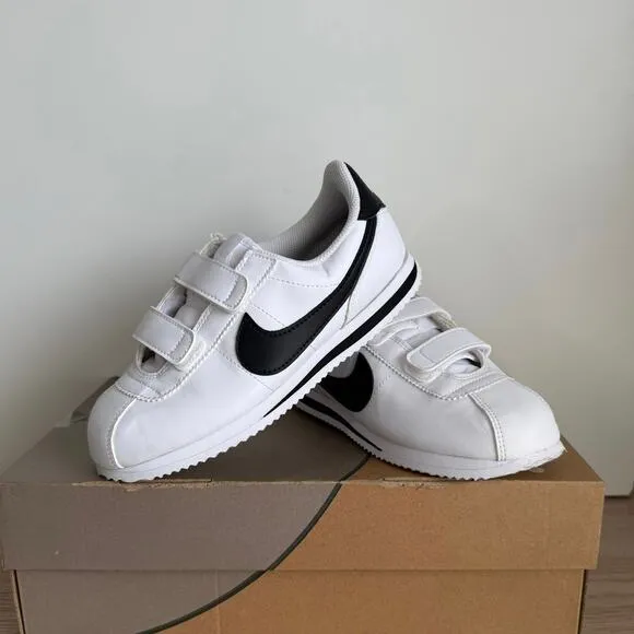 Nike Cortez SL White/Black Kids Sneakers- SZ 2.5 Y
