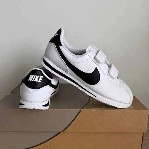Nike Cortez SL White/Black Kids Sneakers- SZ 2.5 Y