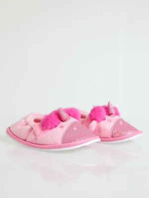 Novelty Poms Slipper - Light Pink