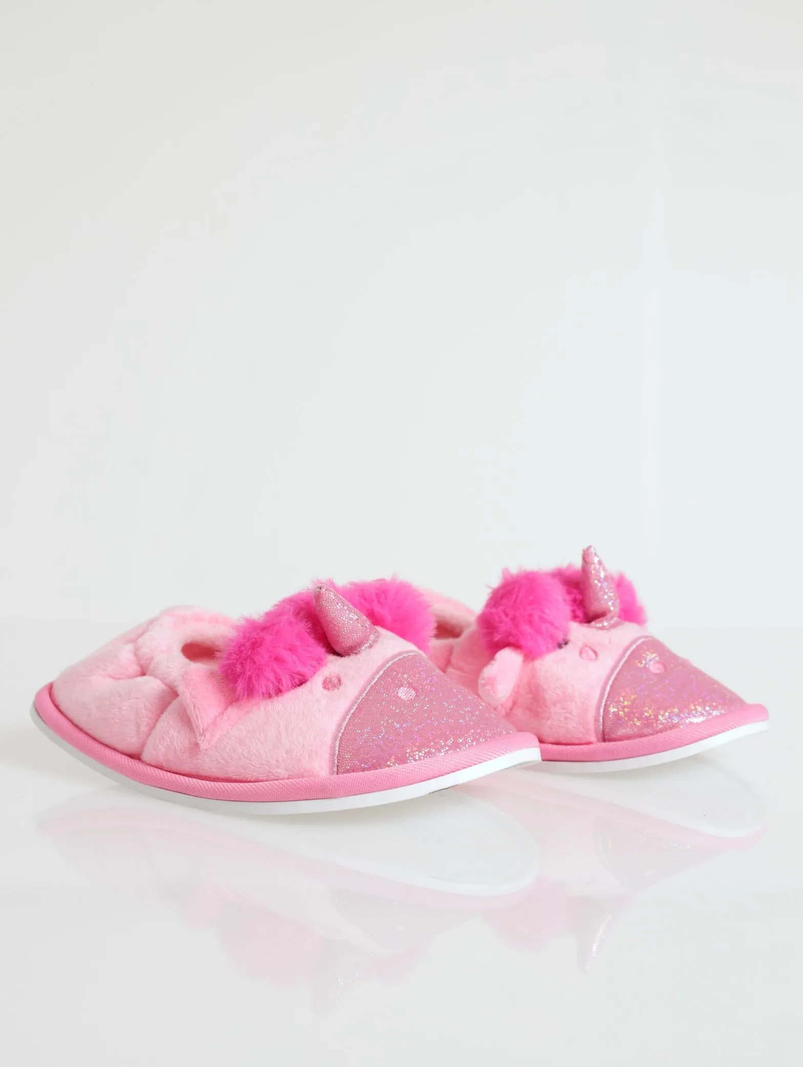 Novelty Poms Slipper - Light Pink