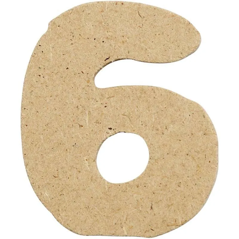 Number 4cm Pre Punched x 10 - 6