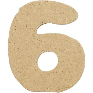 Number 4cm Pre Punched x 10 - 6