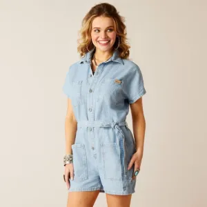NWT Ariat Sz M Light Blue Denim Romper
