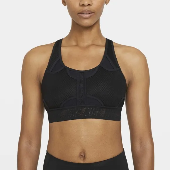 NWT Nike Black Swoosh Ultrabreathe Sports Bra XXL