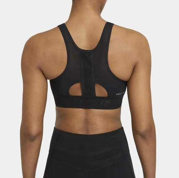 NWT Nike Black Swoosh Ultrabreathe Sports Bra XXL