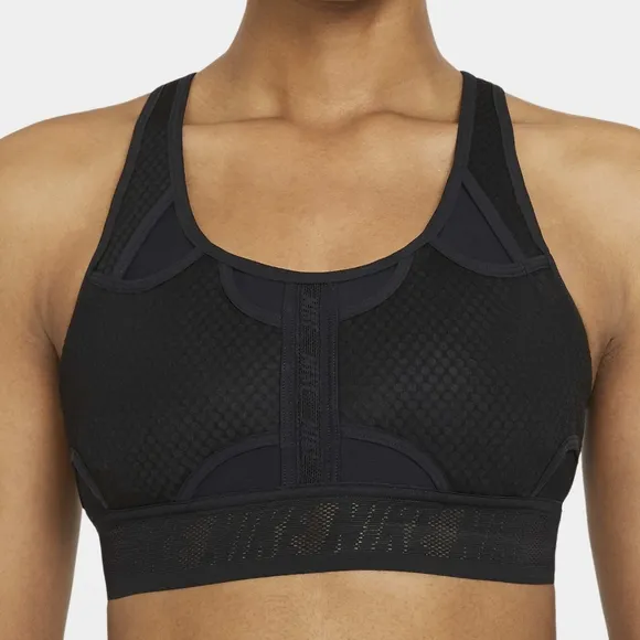 NWT Nike Black Swoosh Ultrabreathe Sports Bra XXL