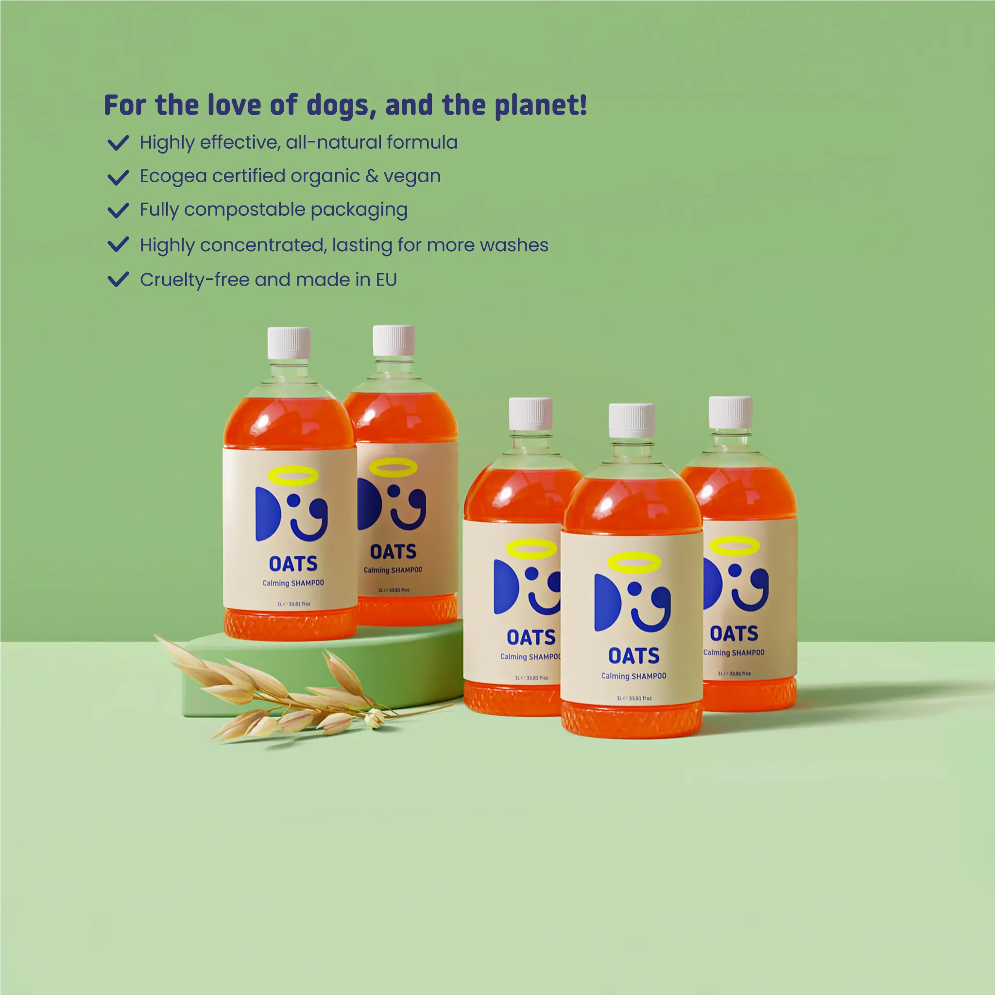OATS SHAMPOO | Groomers set 5L/1.32 Gal