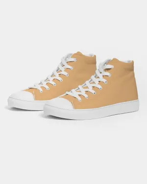 Pastel Orange Women's High-top Canvas Sneakers | Women's | Bright Pastel Orange | C0M30Y60K0
