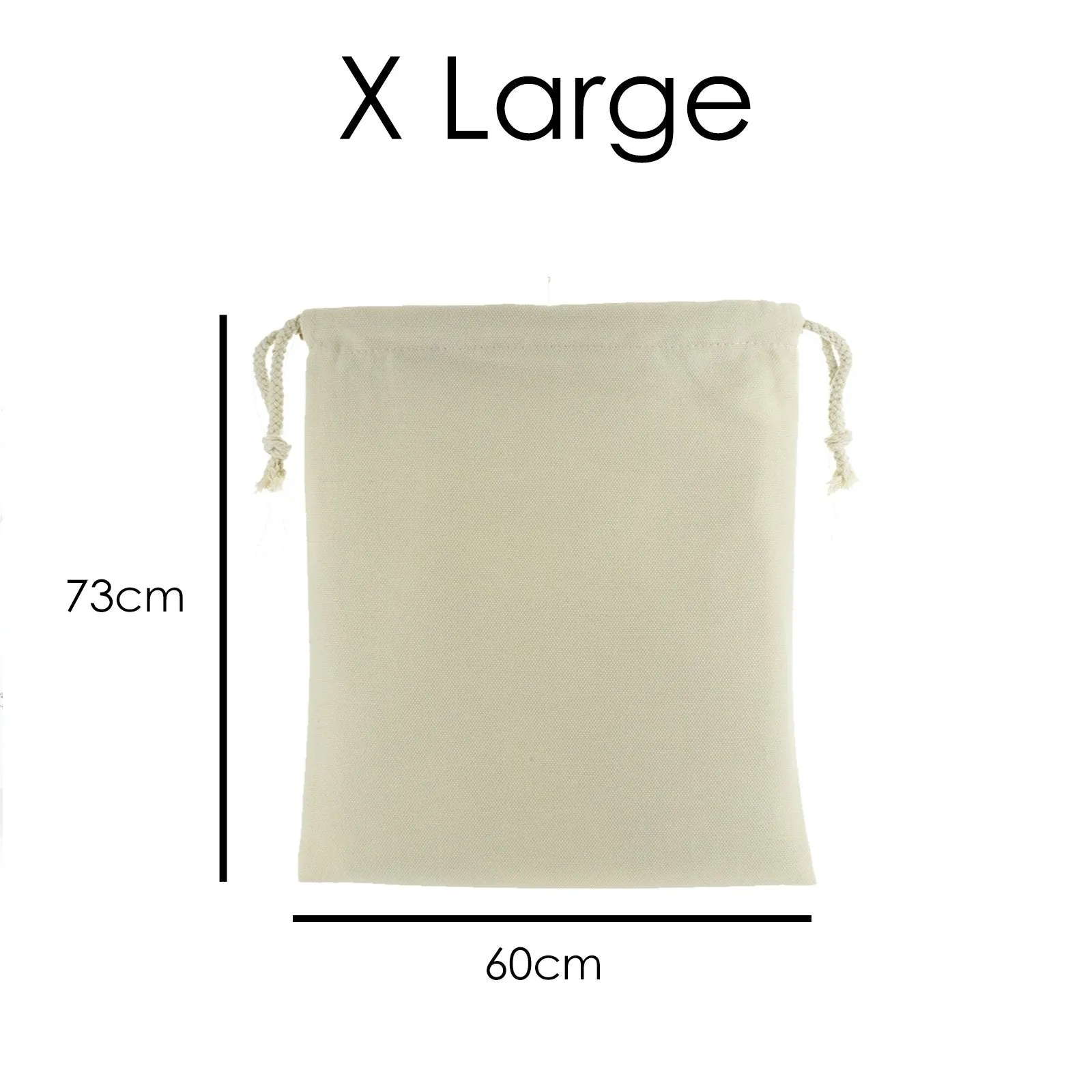 Personalised Canvas Sack with Stylish Text and Deer Snowflakes Sketch
