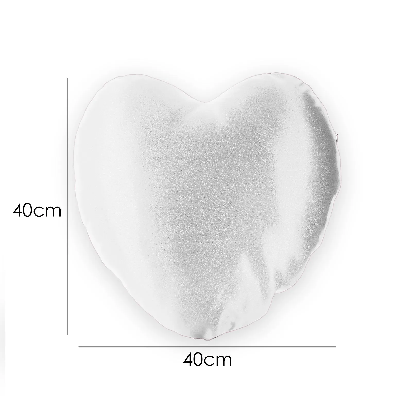 Personalised Glitter Heart Cushion with Stylish Text and Forever Friend Monster Message