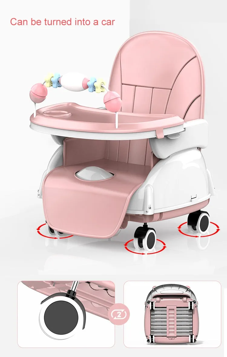 Portable Folding Baby Dining High Chair/Trona Bebé Children Feeding Chair Toddler Booster Seat  Kids Food Eating Chair Baby Seat