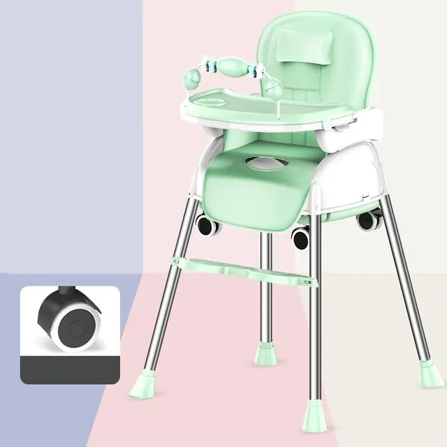 Portable Folding Baby Dining High Chair/Trona Bebé Children Feeding Chair Toddler Booster Seat  Kids Food Eating Chair Baby Seat