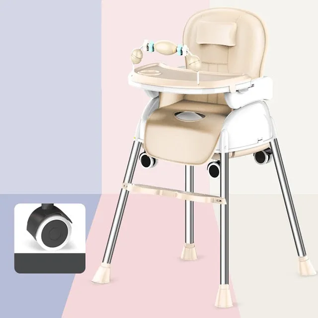 Portable Folding Baby Dining High Chair/Trona Bebé Children Feeding Chair Toddler Booster Seat  Kids Food Eating Chair Baby Seat