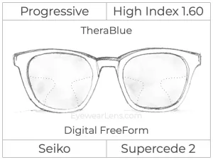 Progressive - Seiko - Supercede 2 - Digital - High Index 1.60 - TheraBlue