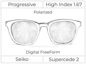 Progressive - Seiko - Supercede 2 - Digital - High Index 1.67 - Polarized