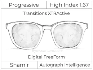 Progressive - Shamir - Autograph Intelligence - Digital - High Index 1.67 - Transitions XTRActive