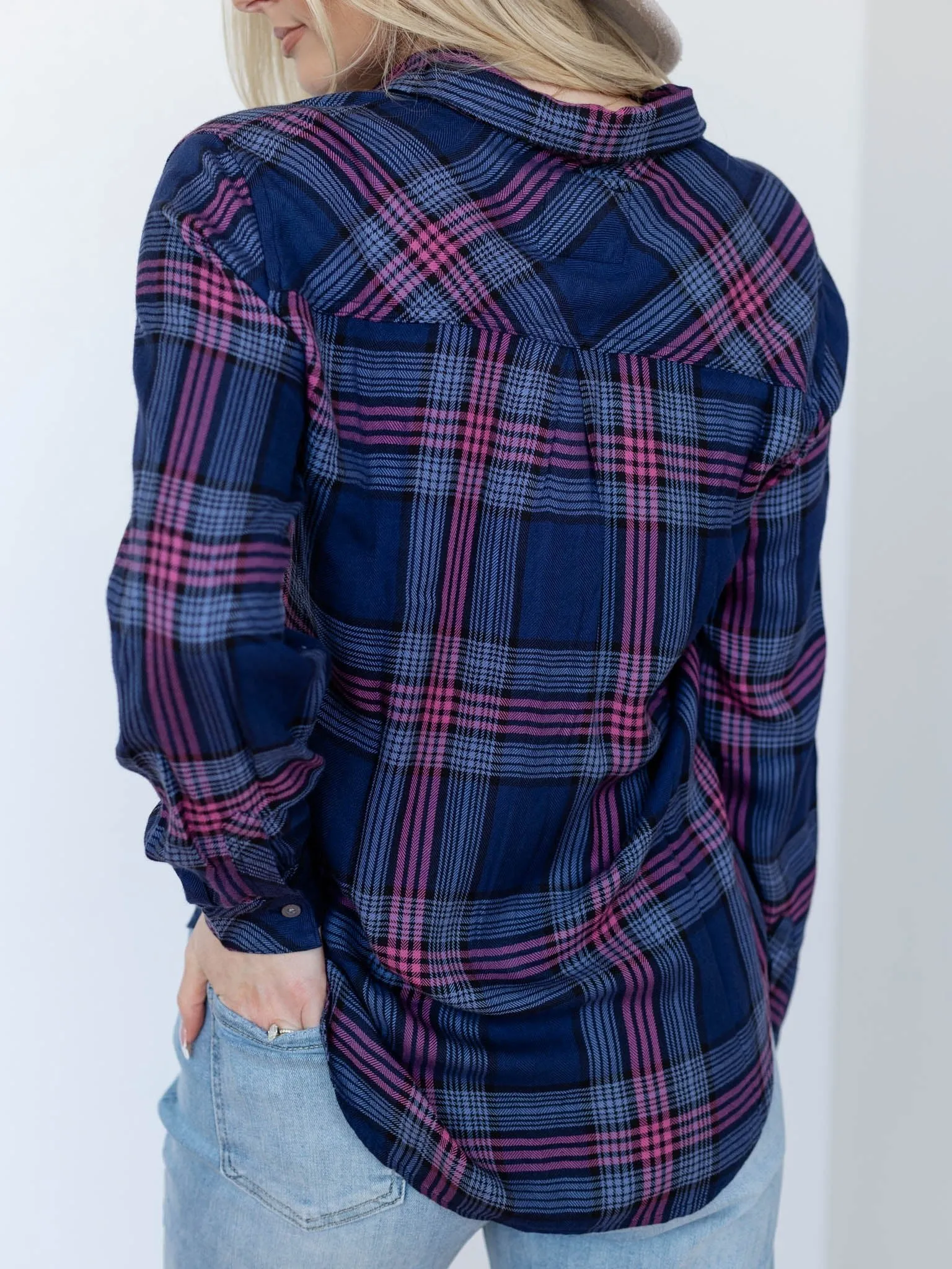 Rails Navy Rose Astor Hunter Shirt