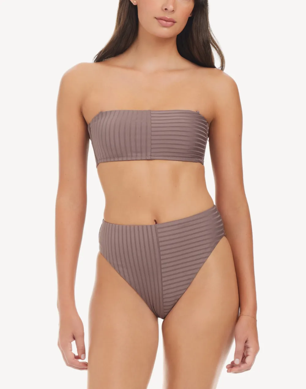 Refresh Rib High Leg High Waist Bikini Bottom