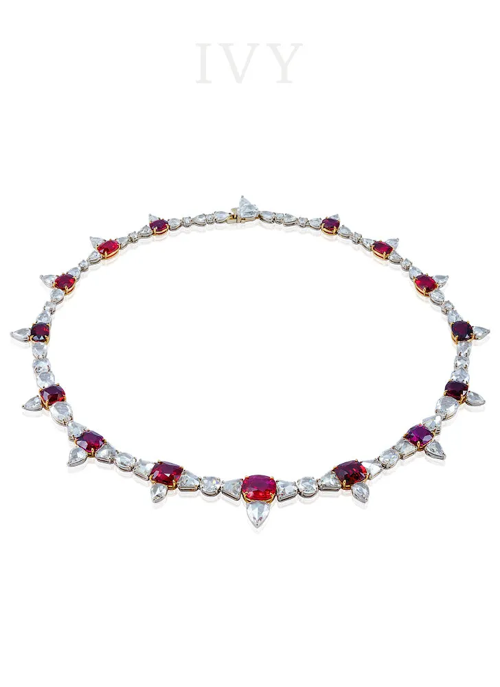Ruby and Diamond Necklace