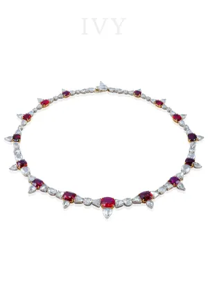 Ruby and Diamond Necklace