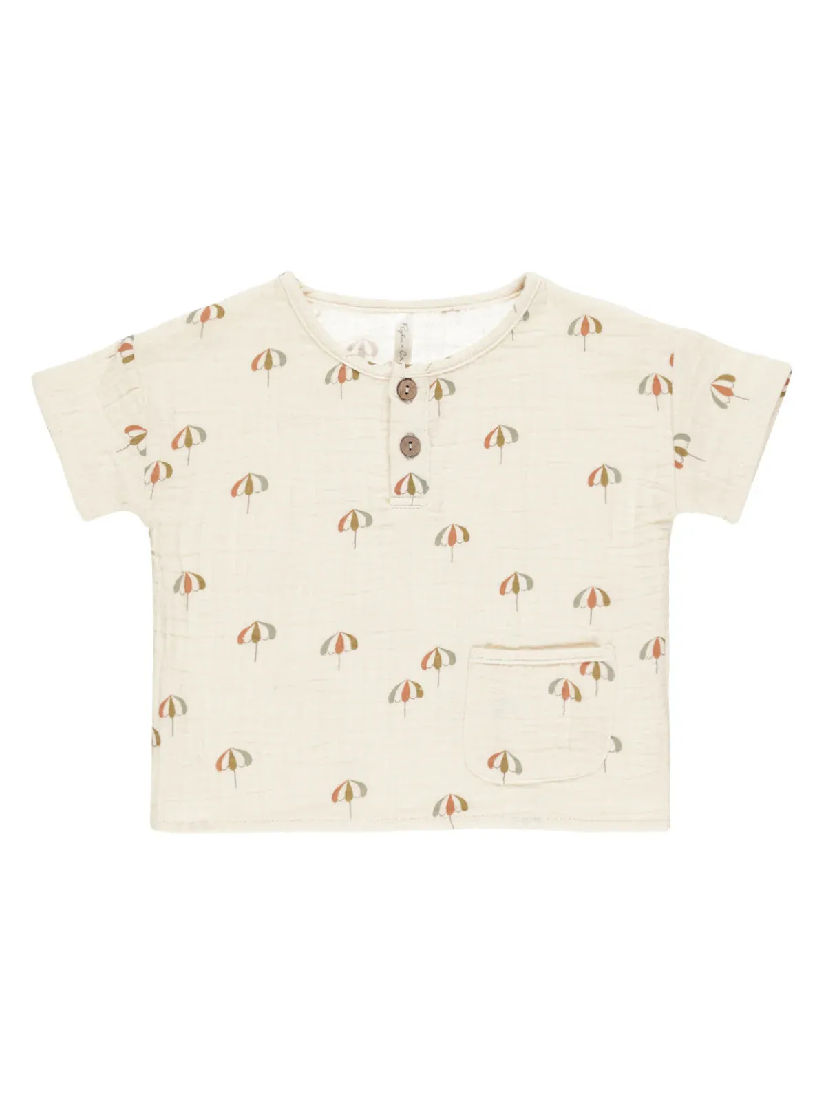 RYLEE & CRU WOVEN HENLEY TEE || UMBRELLAS