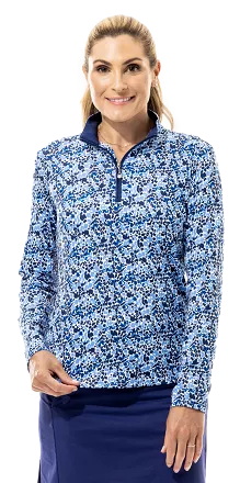 SanSoleil 900463 Solcool Print  Mock - BENGAL BLUE