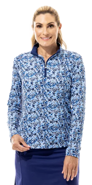 SanSoleil 900463 Solcool Print  Mock - BENGAL BLUE