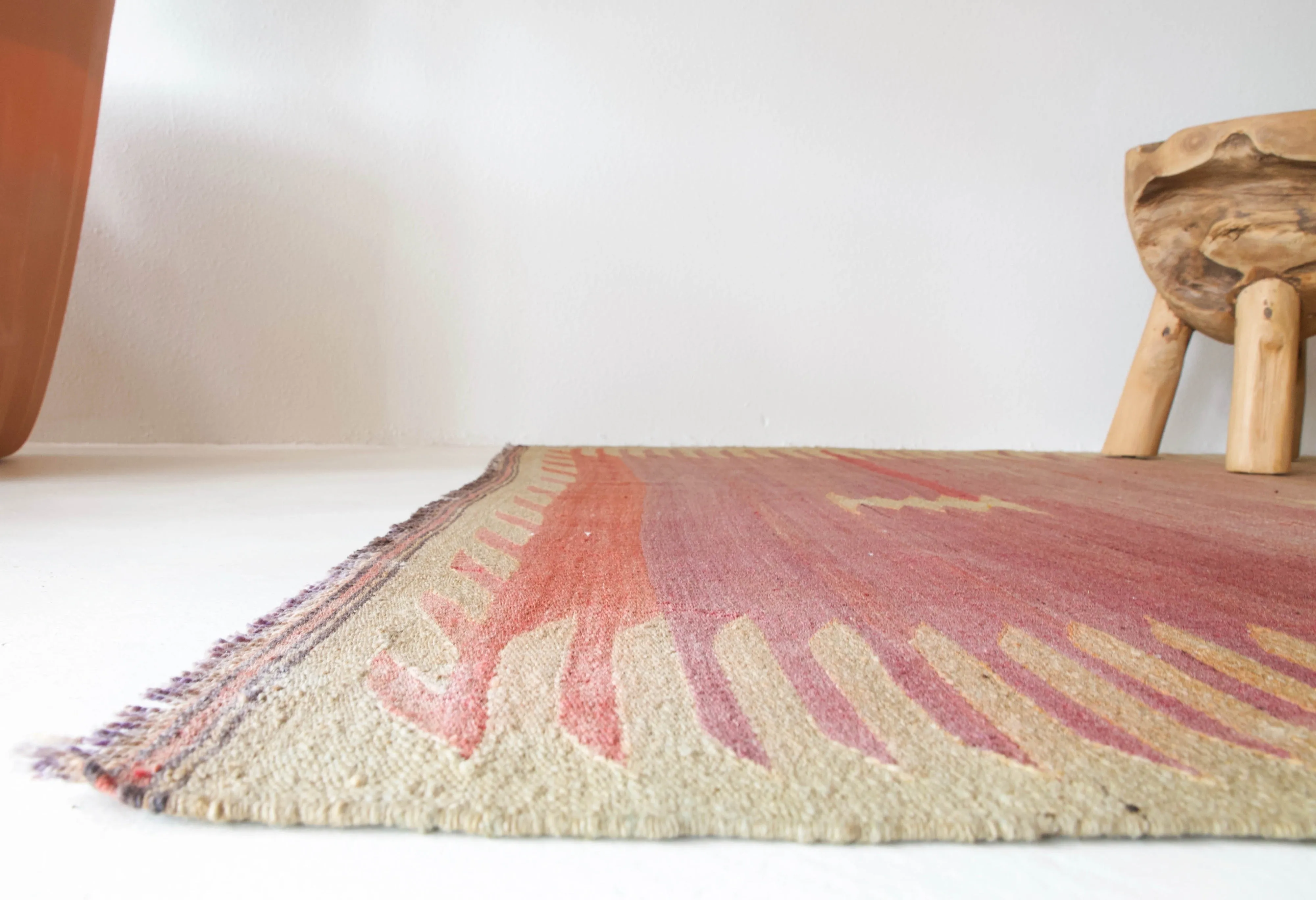 Semi-Antique  Bodrum Bos Kilim Rug 4'5"x5'