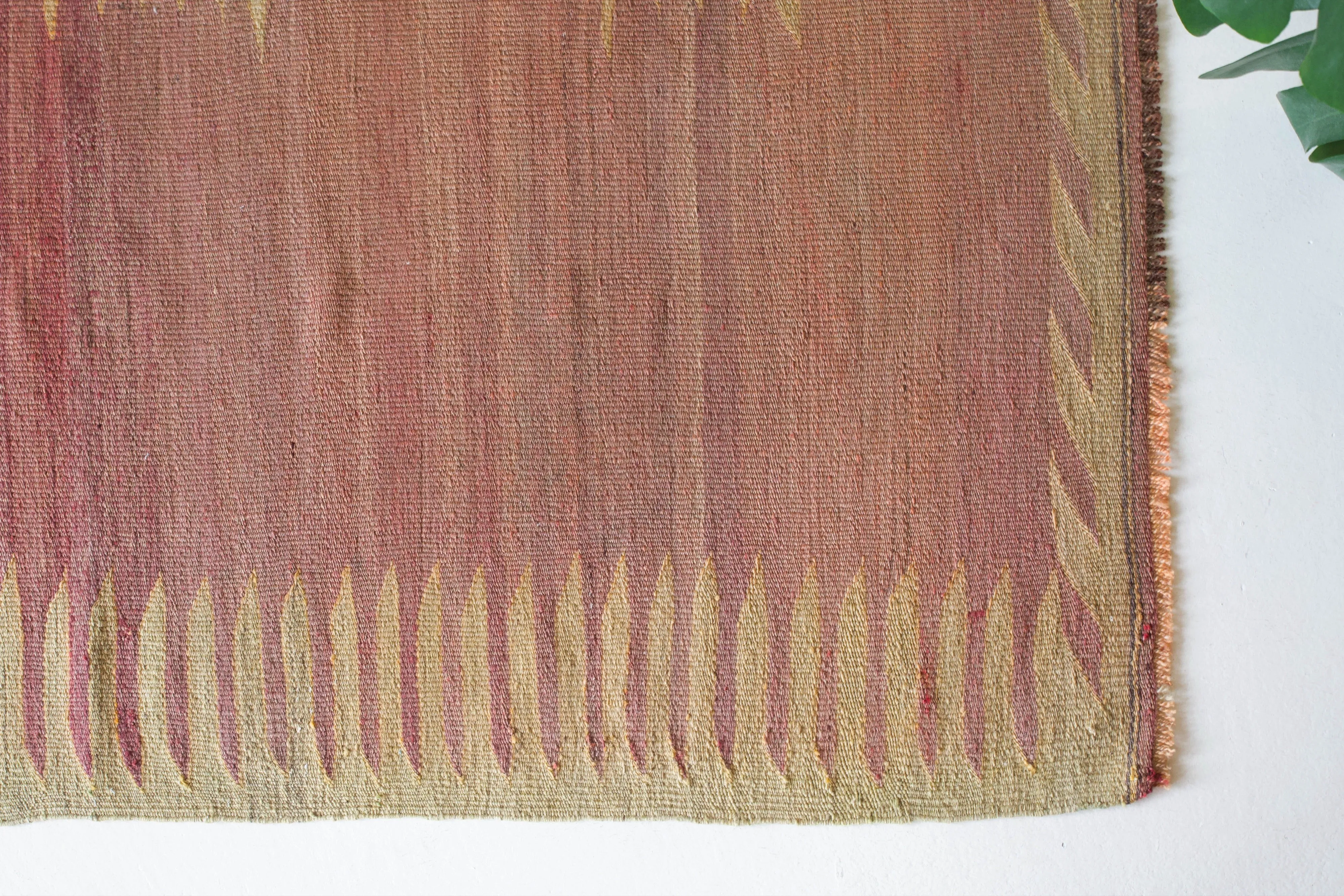 Semi-Antique  Bodrum Bos Kilim Rug 4'5"x5'