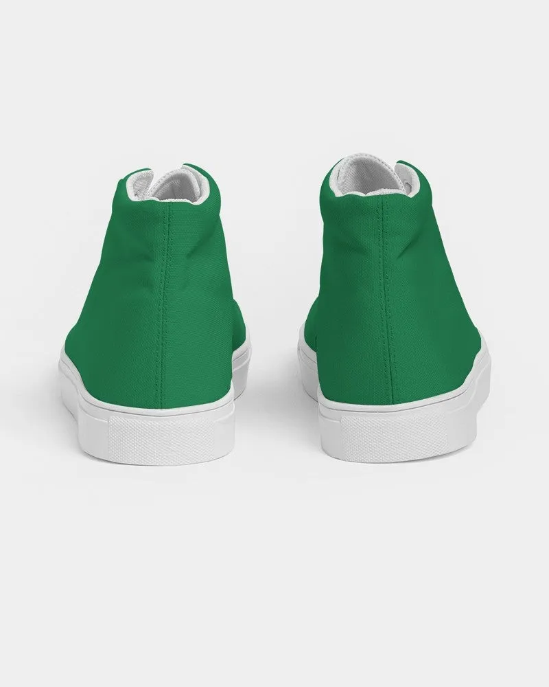 Shaded Green High-Top Canvas Sneakers | Women's | C100M0Y100K30