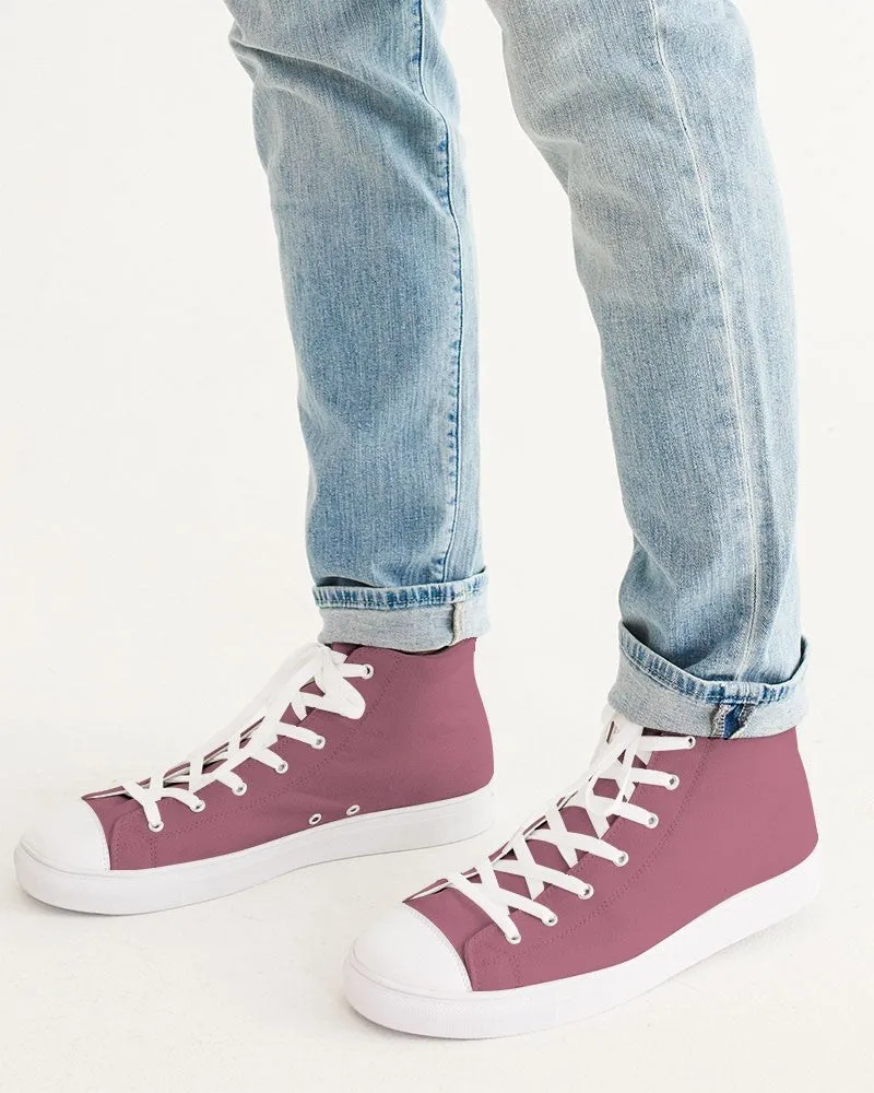 Shaded Pastel Pink High-Top Canvas Sneakers | Men's | C0M60Y15K30