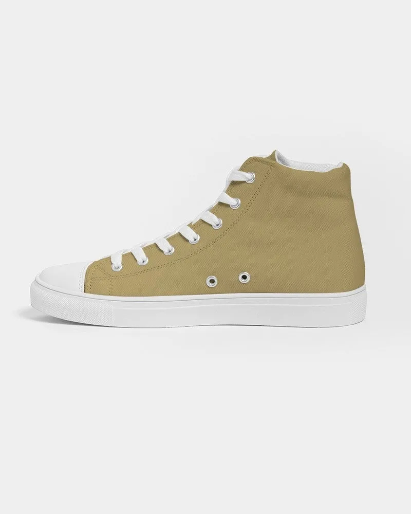 Shaded Pastel Yellow High-Top Canvas Sneakers | Men's | C0M15Y60K30