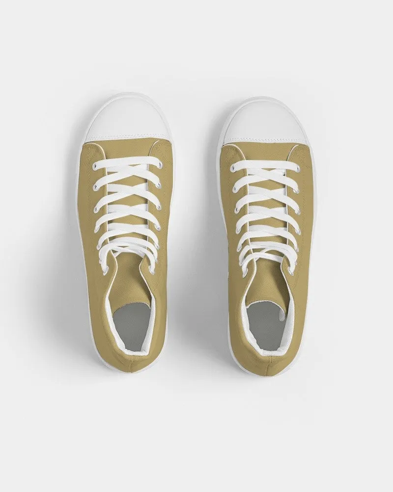 Shaded Pastel Yellow High-Top Canvas Sneakers | Men's | C0M15Y60K30