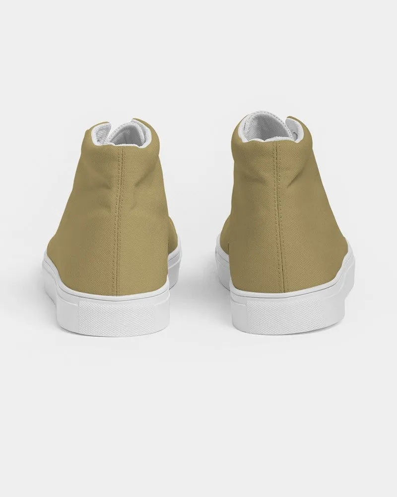 Shaded Pastel Yellow High-Top Canvas Sneakers | Men's | C0M15Y60K30