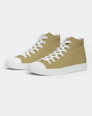 Shaded Pastel Yellow High-Top Canvas Sneakers | Men's | C0M15Y60K30