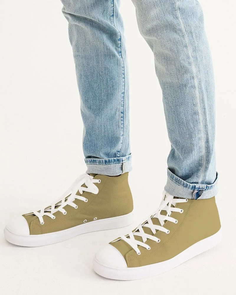 Shaded Pastel Yellow High-Top Canvas Sneakers | Men's | C0M15Y60K30