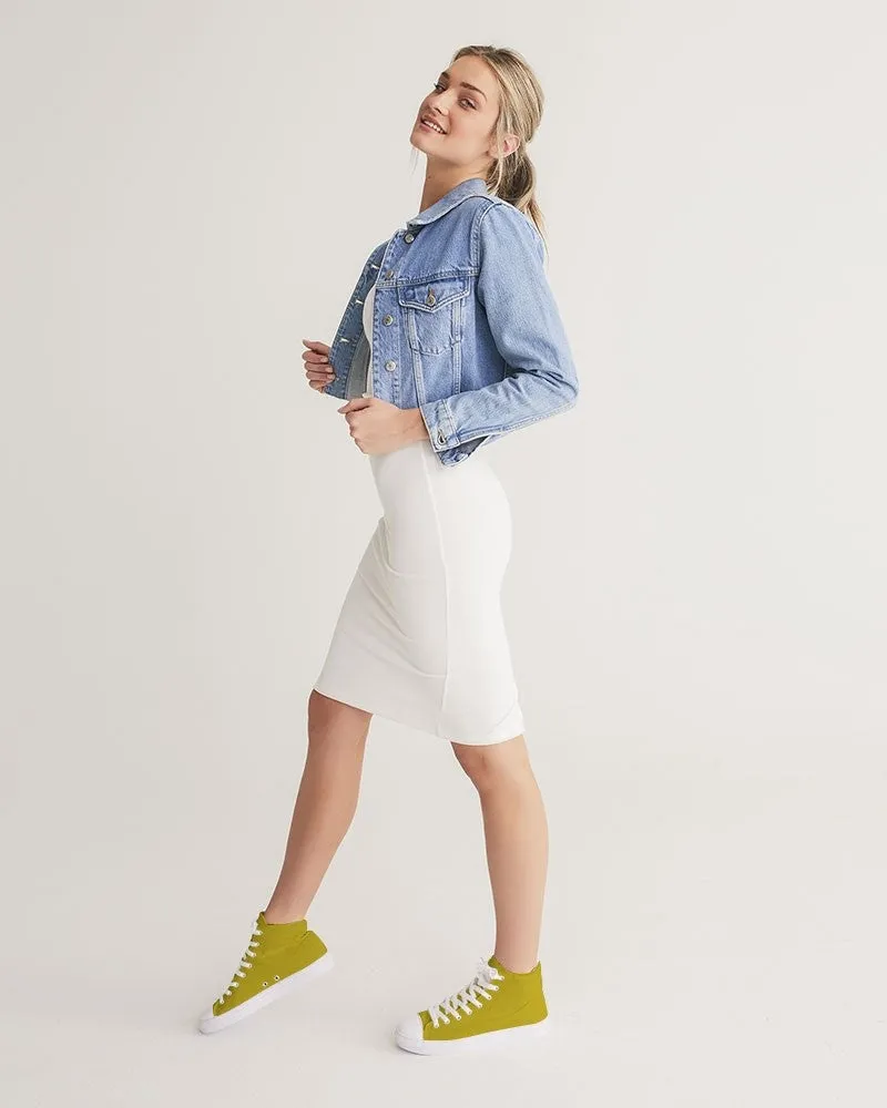 Shaded Yellow High-Top Canvas Sneakers | Women's | C0M12Y100K30