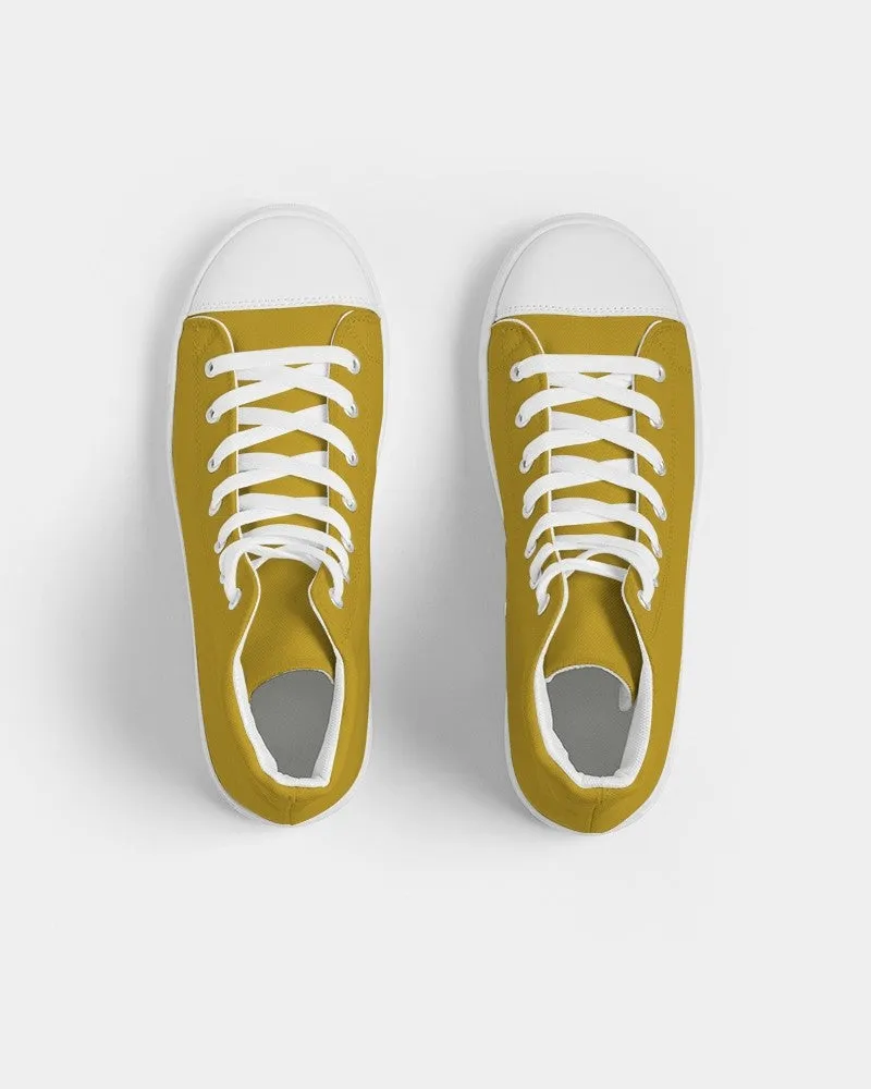 Shaded Yellow High-Top Canvas Sneakers | Women's | C0M25Y100K30