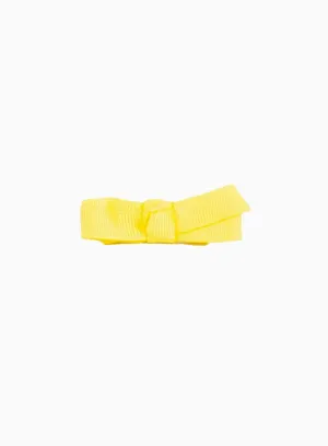 Small Bow Hair Clip in Lemon