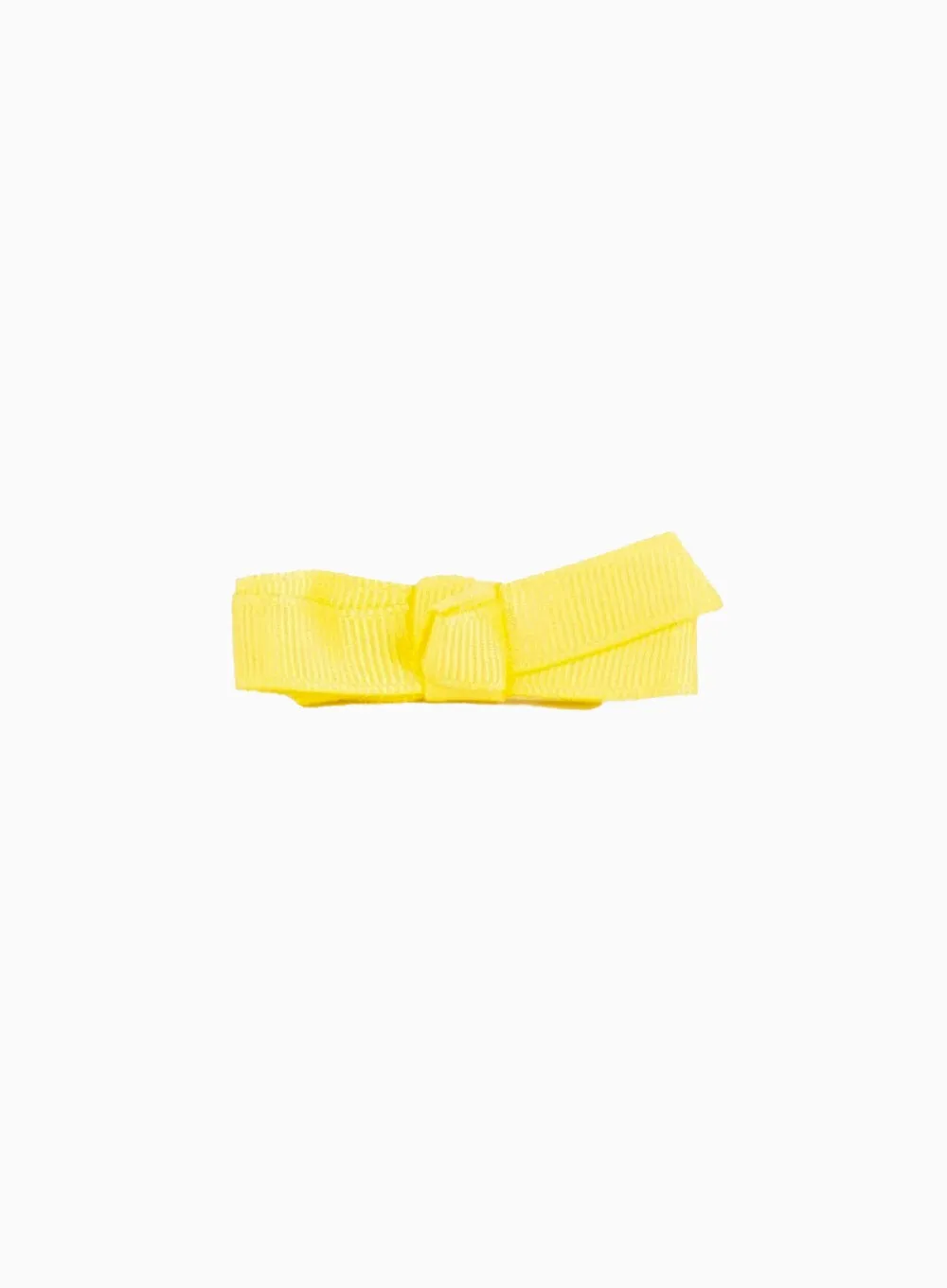 Small Bow Hair Clip in Lemon