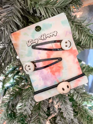 Smiley Face Snap Clip Set