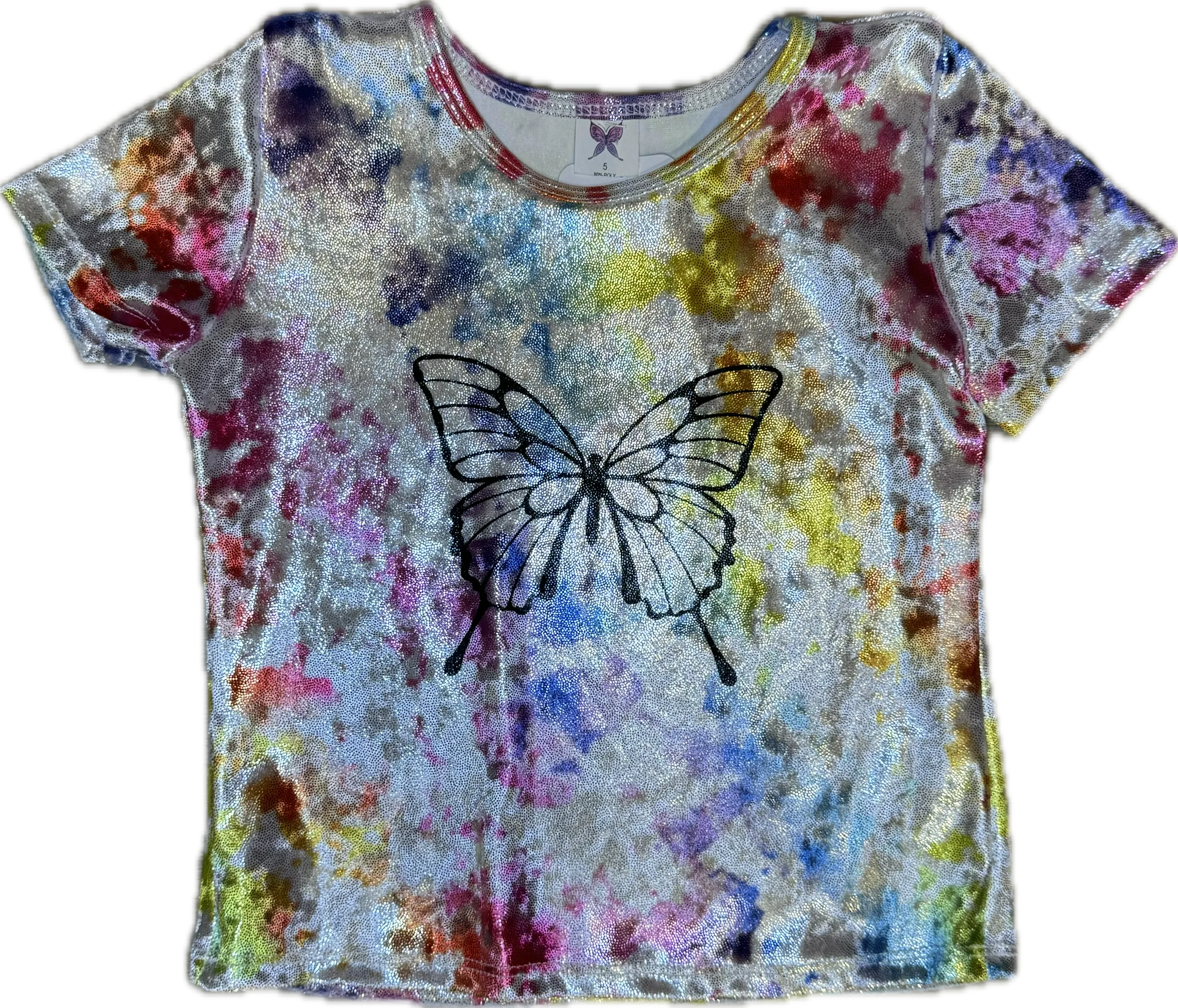 SOCIAL BUTTERFLY- Velvet Butterfly Tie Dye Top