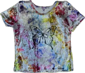 SOCIAL BUTTERFLY- Velvet Butterfly Tie Dye Top