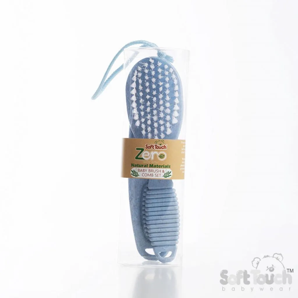 Soft Touch Baby Boys Blue Soft Brush and Comb Set