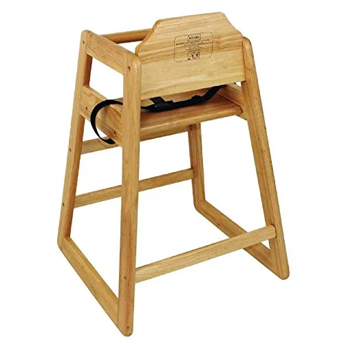 Solid Eco Conscious Wooden Stackable High Chair | Safety Harness | Baby Led Weaning | Natural