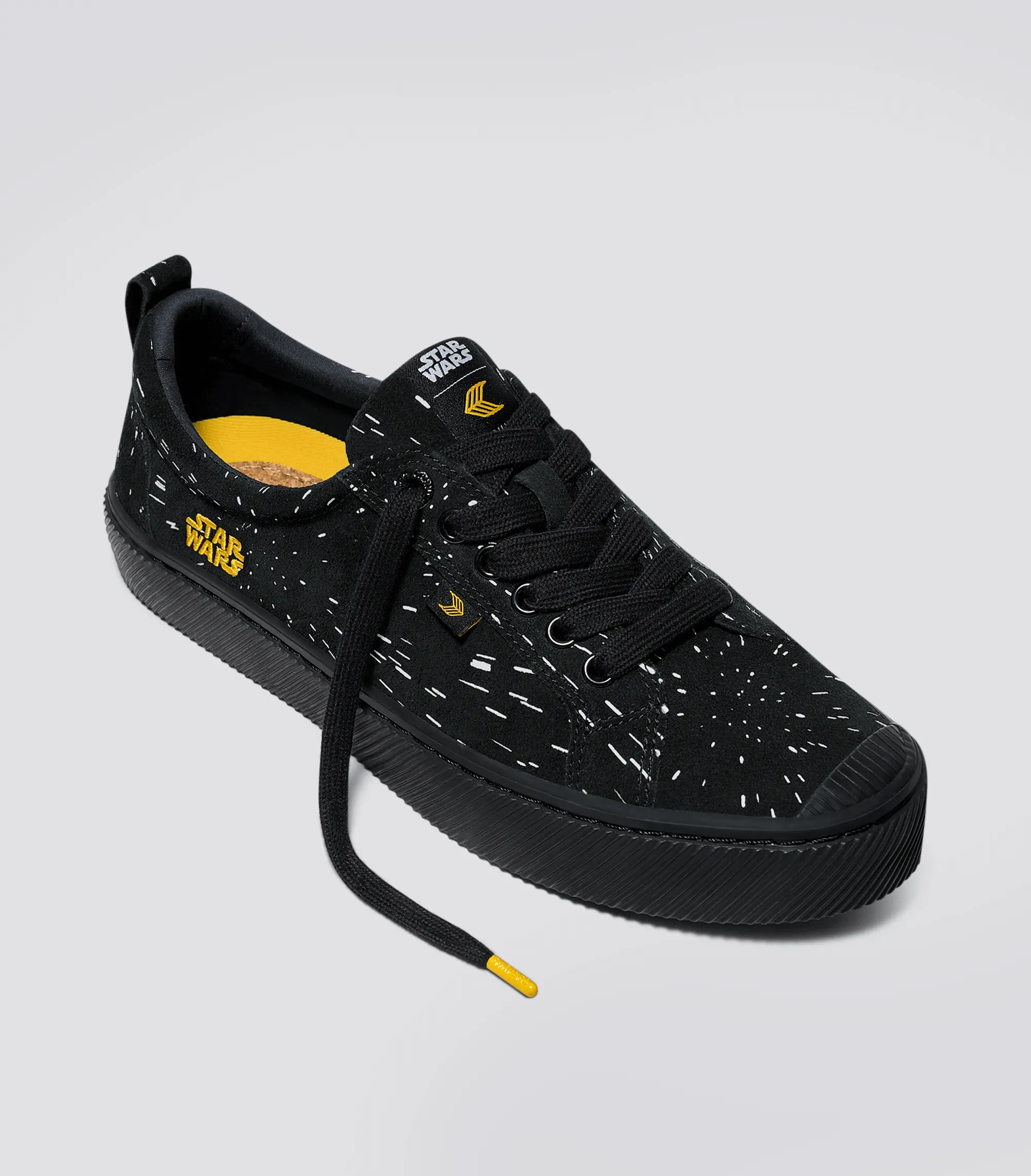 STAR WARS OCA Low Black Suede Light Speed Graphic Print Sneaker Men